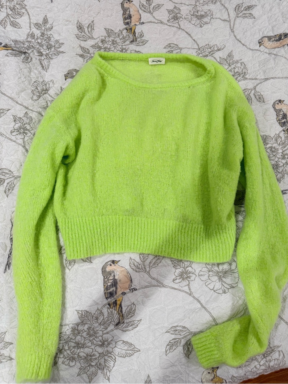 American Vintage Neon Lime Crewneck Sweater